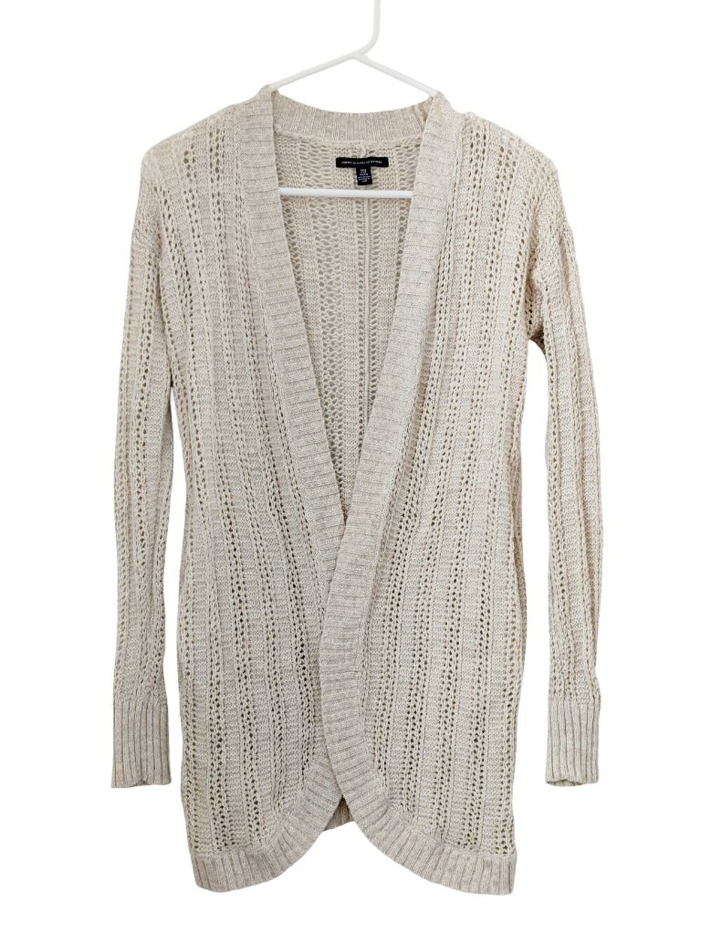 AEO Open Pocket Cardigan, NWOT Open Stich Sweater in Cream Beige XXS
